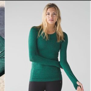 Lululemon Swiftly Long Sleeve 8 Heathered Jungle
